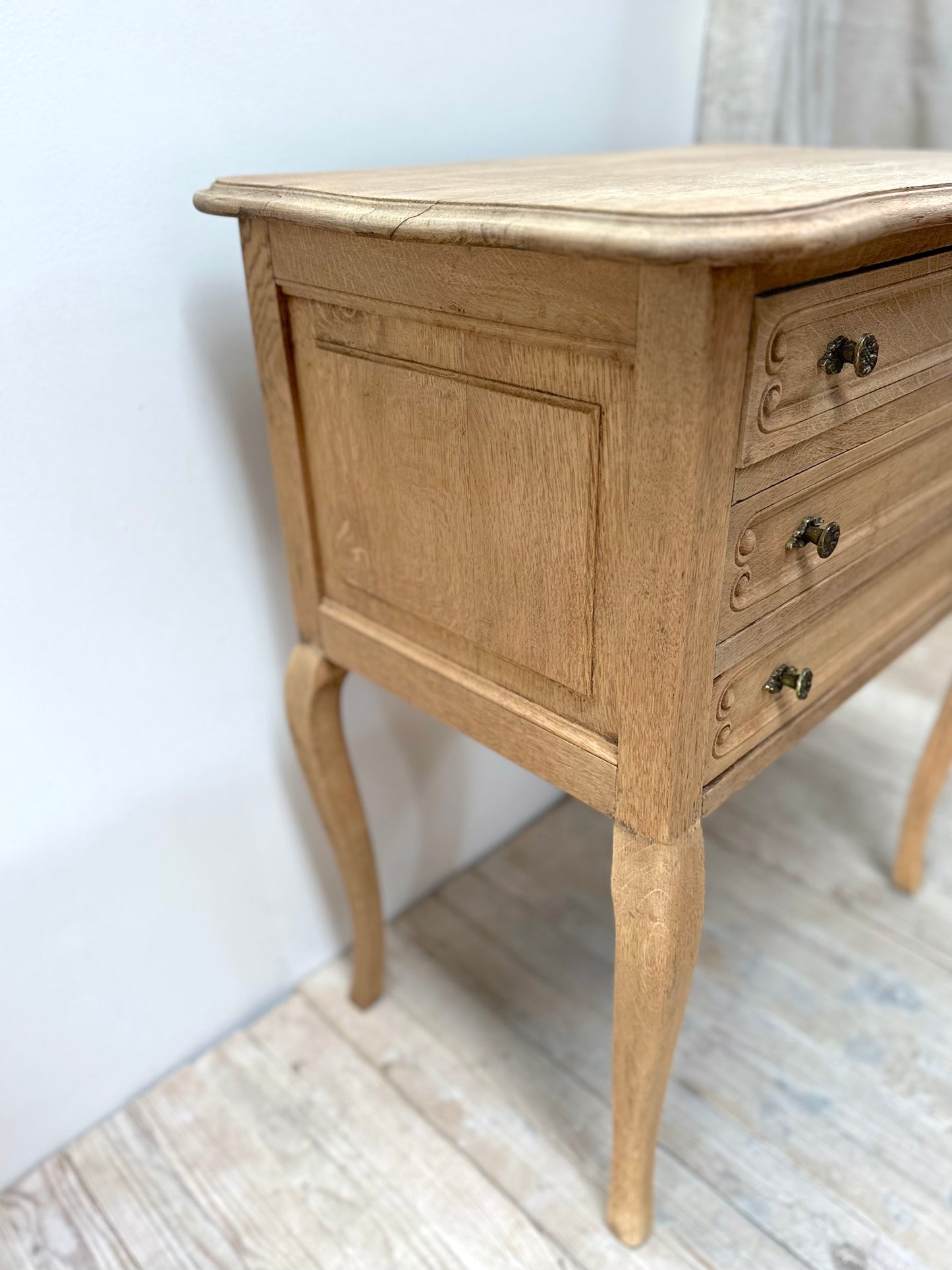 Vintage French Petite 3 Drawer Commode