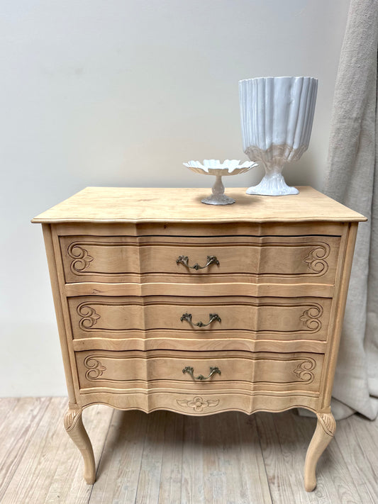 Antique French Petite 3 Drawer Commode