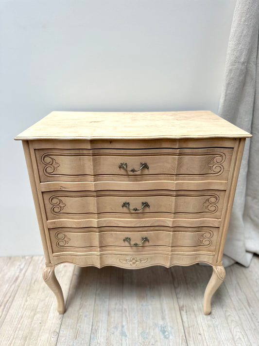 Antique French Petite 3 Drawer Commode