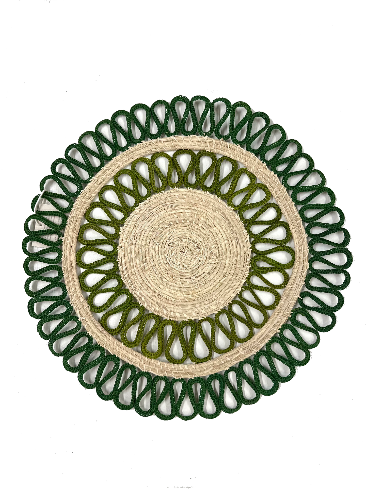 Rattan Placemat Dark Green And Olive