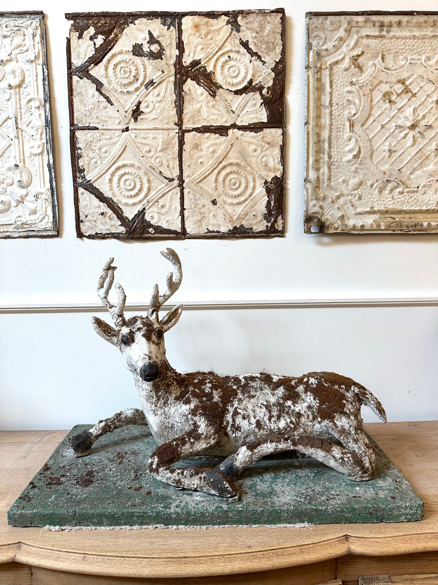 Antique French Deer Garden Statue
