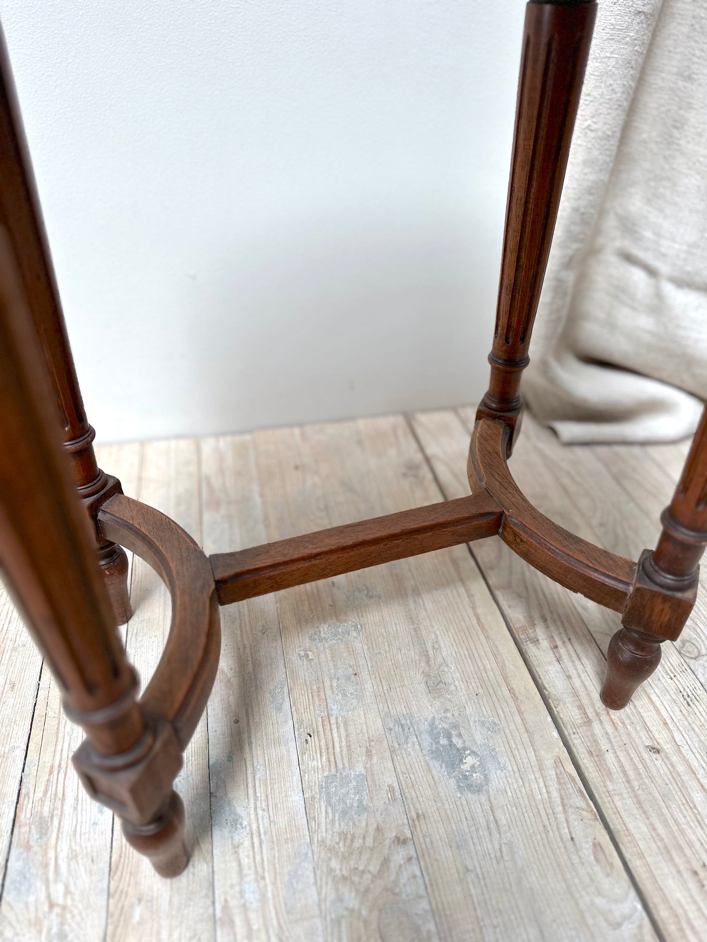 Antique French Louis XVI Petite Oval Marble Side Table