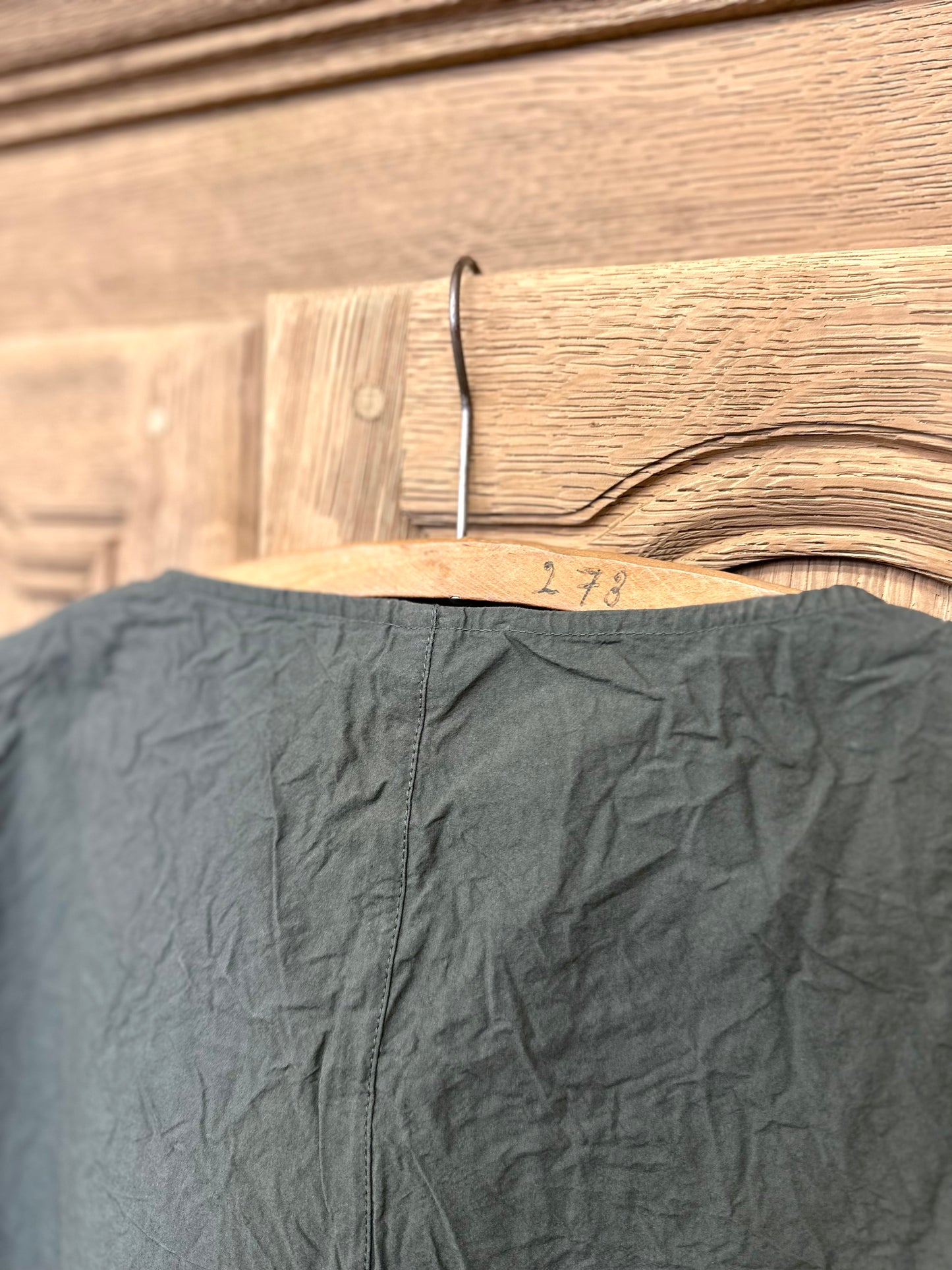 Ewa i Walla 'Odette' Cotton Blouse With Gathered Sleeve In Forest Green