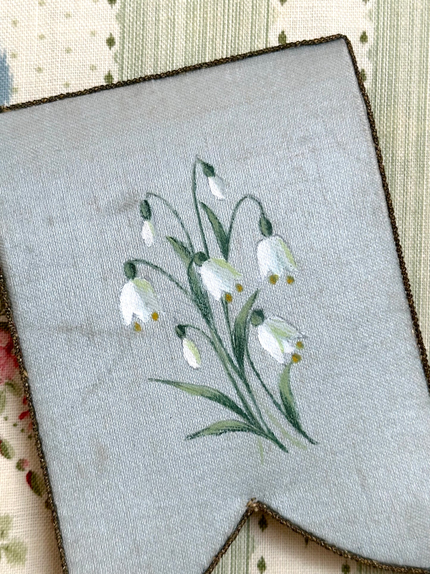 Antique French Snow Drops Needle Case