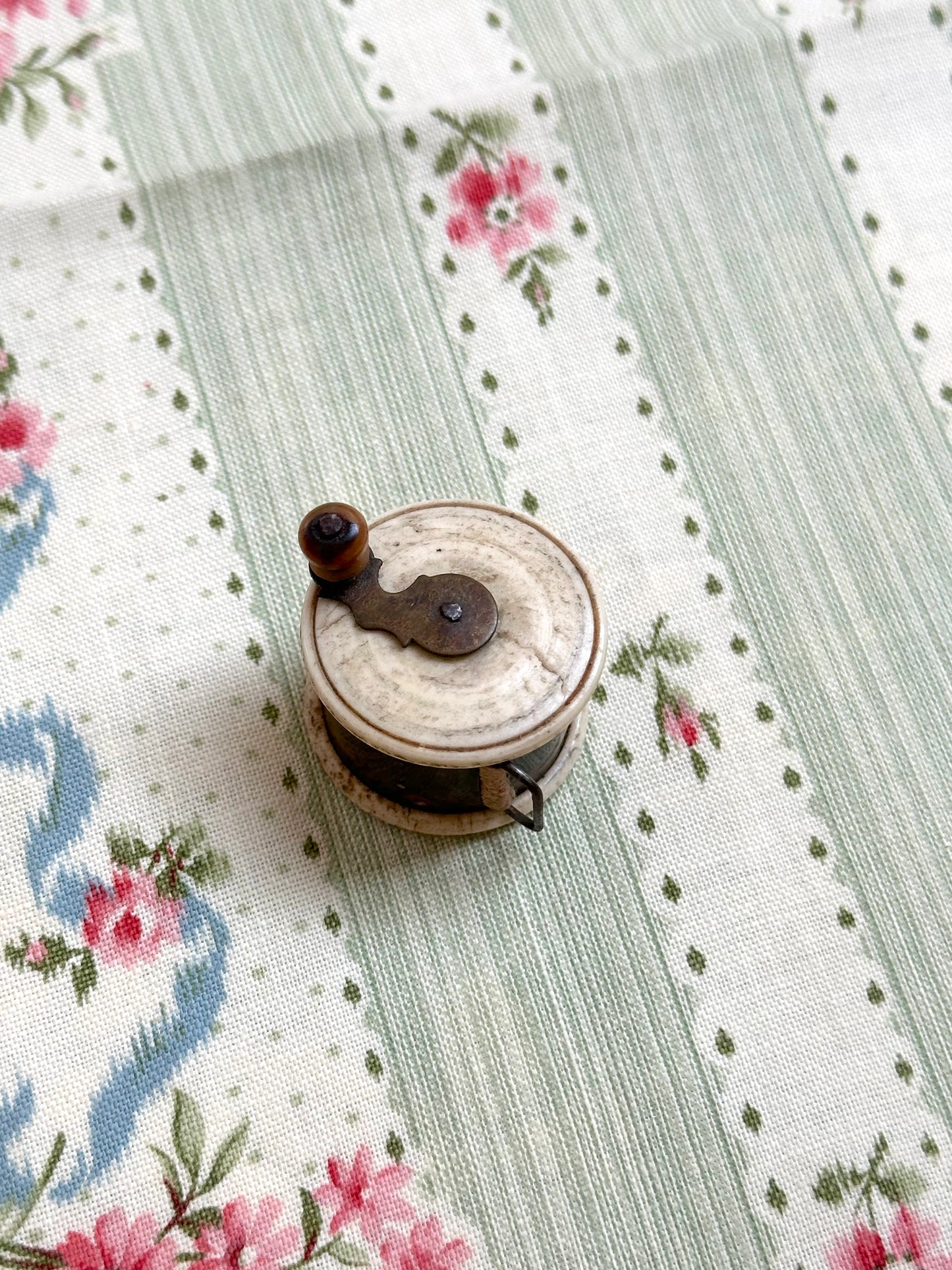 Antique French Small Wind Up Measuring Tape