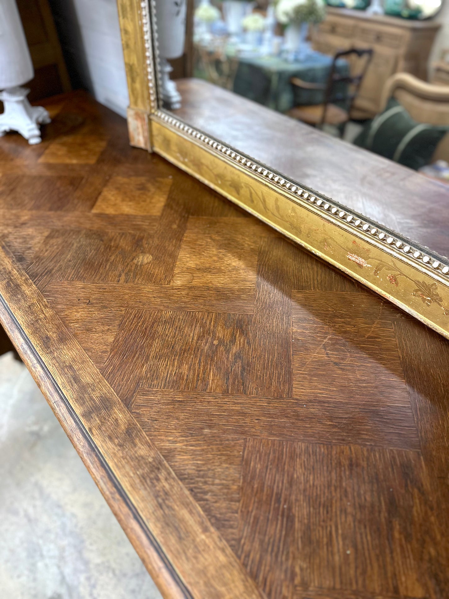 Antique French Oak 3 Door Sideboard