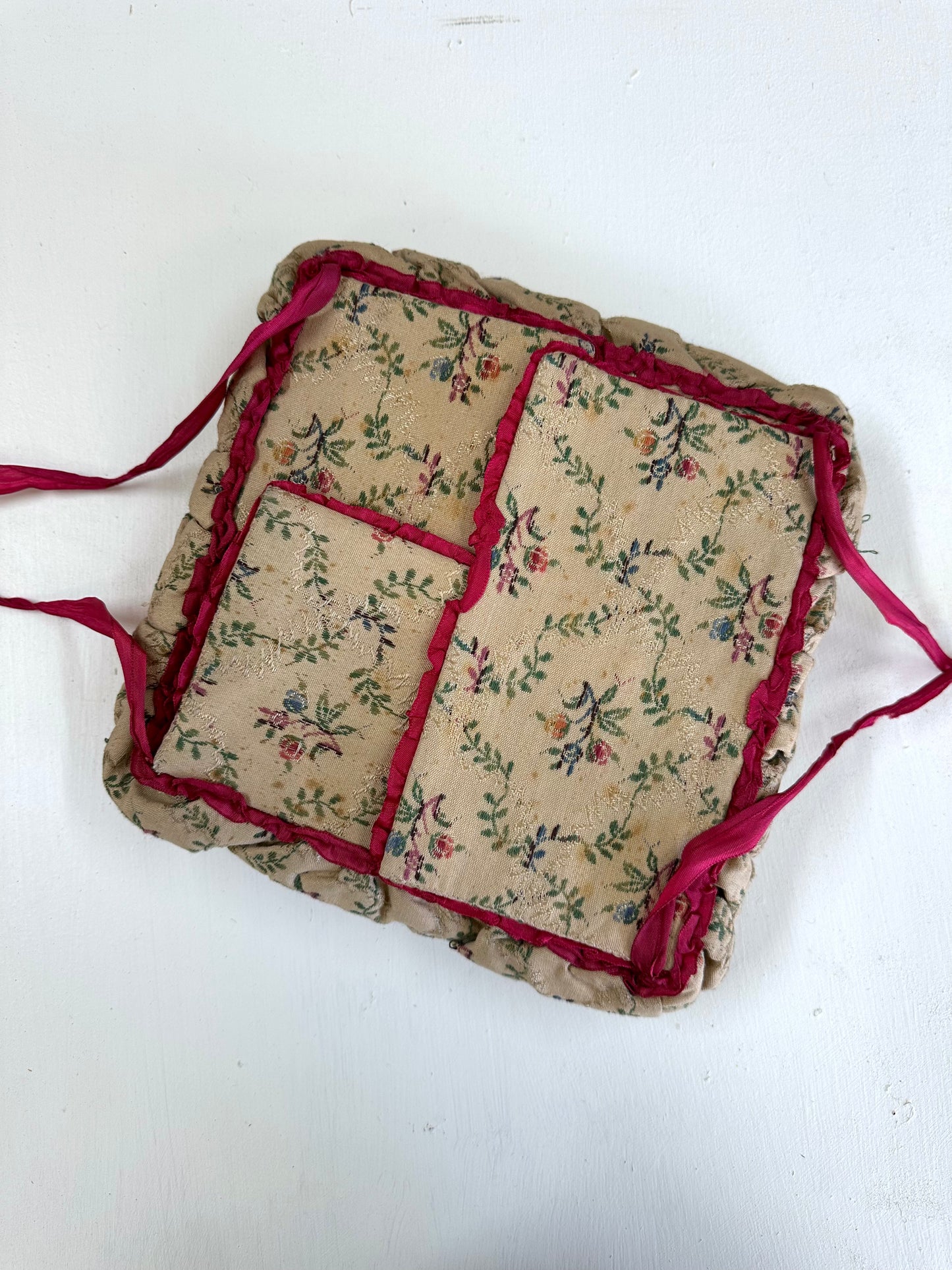 Antique French Fold Up Sewing Basket