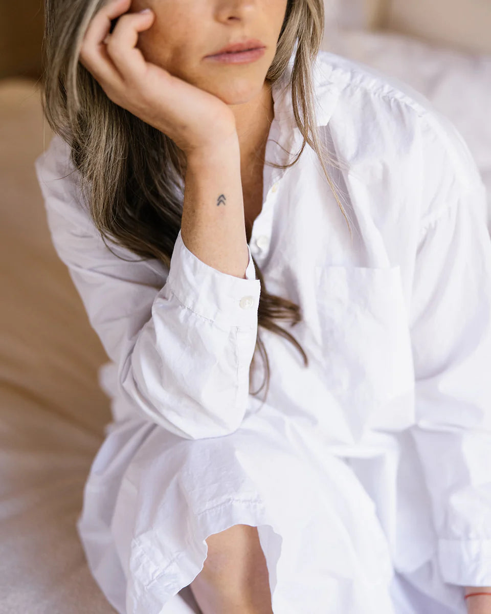 Metta Indra Shirt Cotton Poplin - White