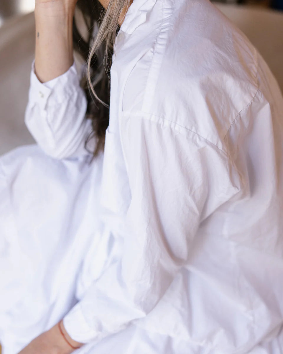 Metta Indra Shirt Cotton Poplin - White