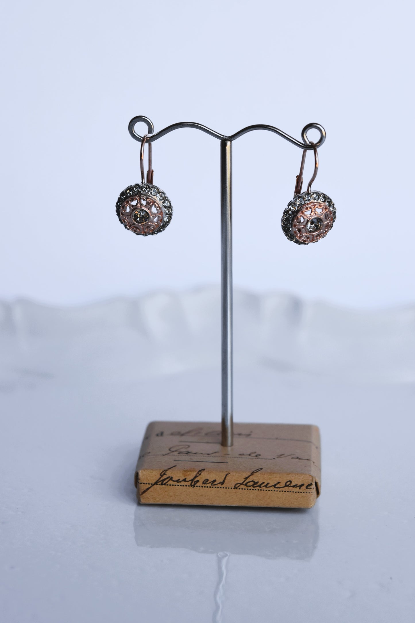 Italian Crystal Surround Drop Earrings