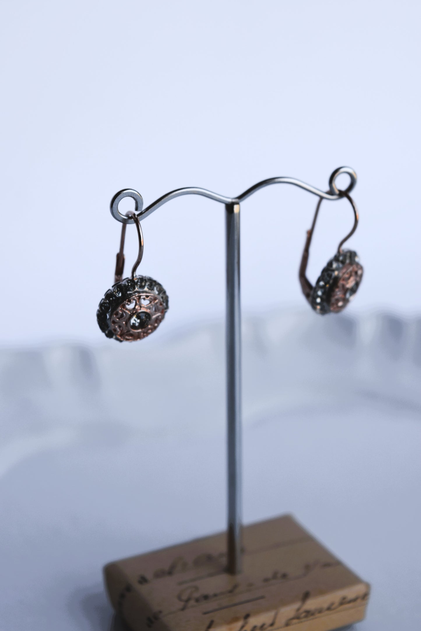 Italian Crystal Surround Drop Earrings