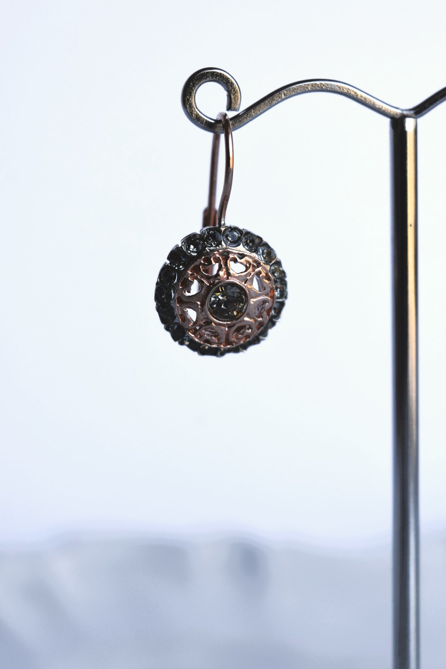 Italian Crystal Surround Drop Earrings