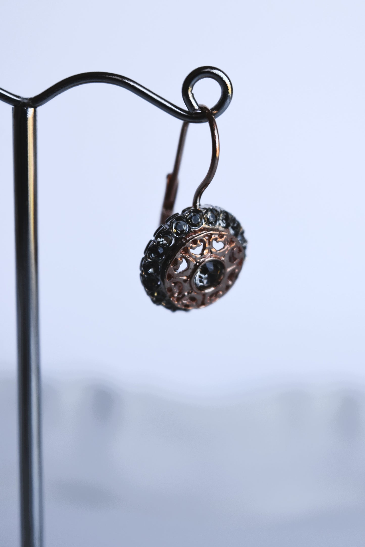 Italian Crystal Surround Drop Earrings