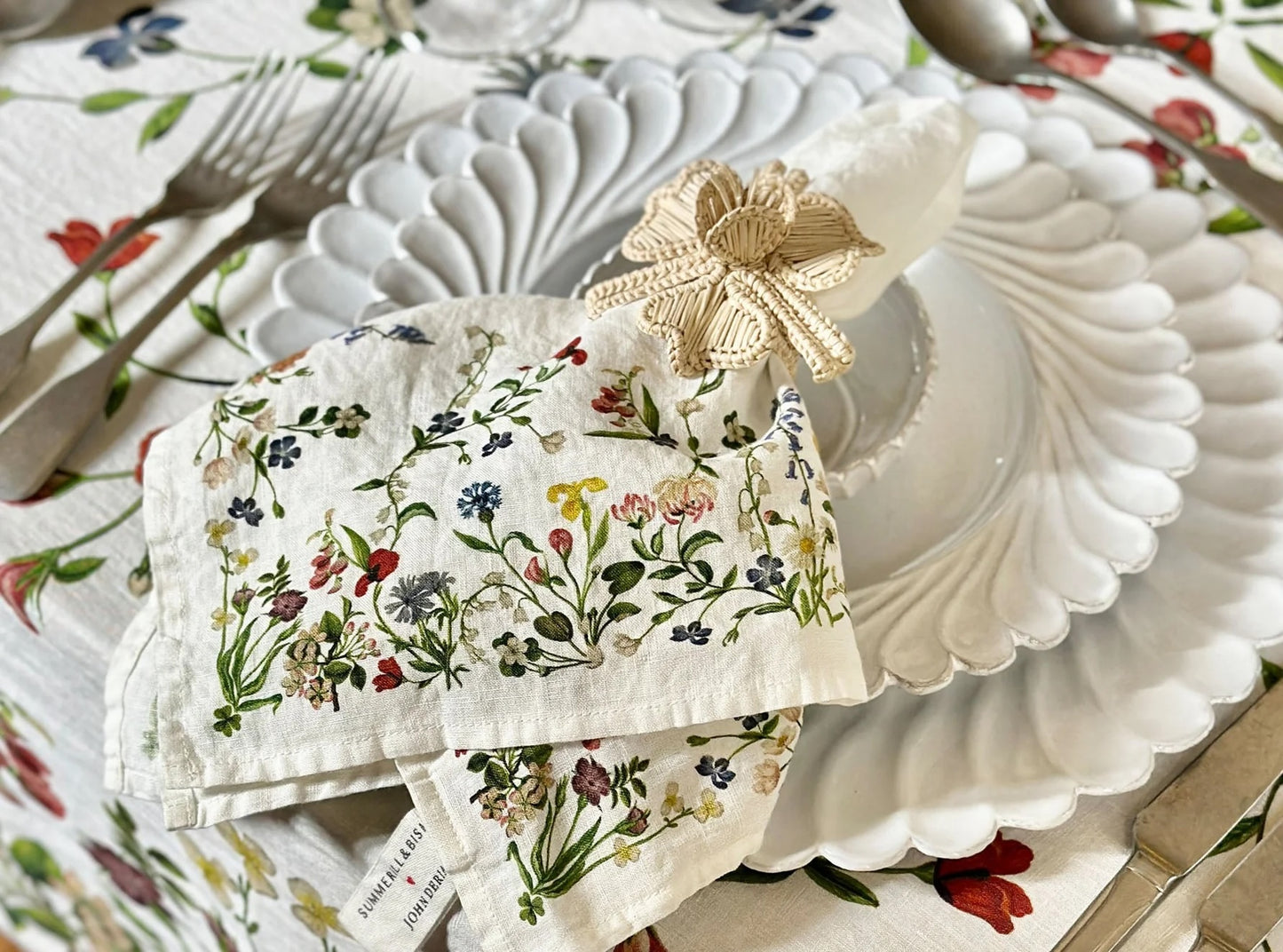 Summerill & Bishop 'Botanical Wildflower' Linen Napkin