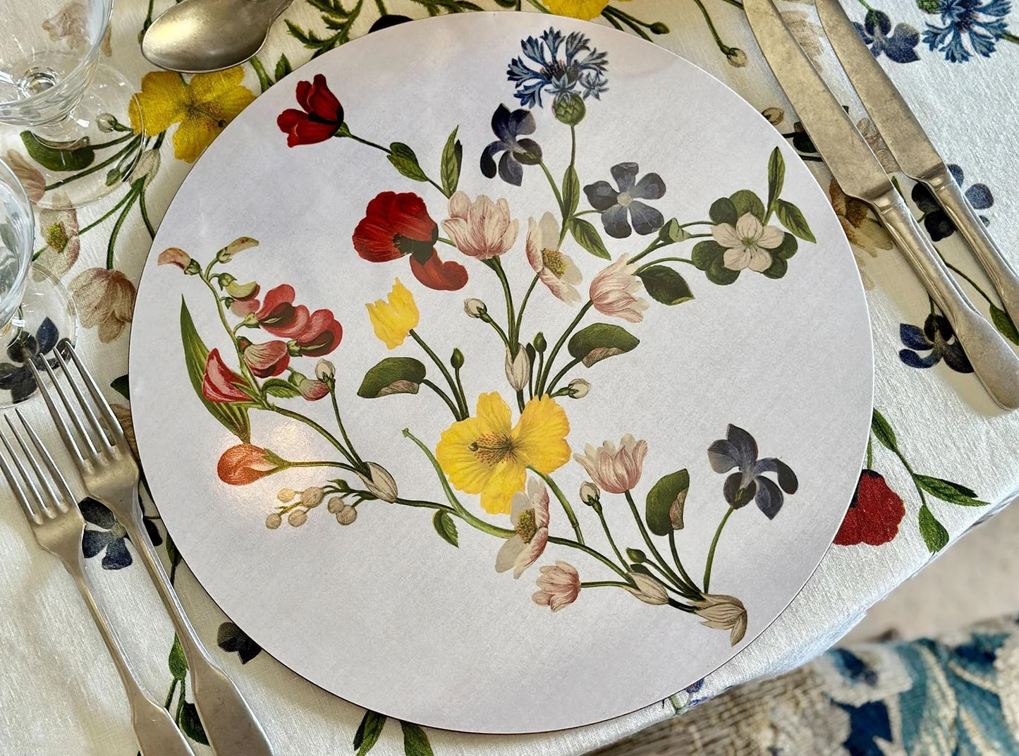Summerill & Bishop 'Botanical Wildflower' Round Cork-Backed Placemat