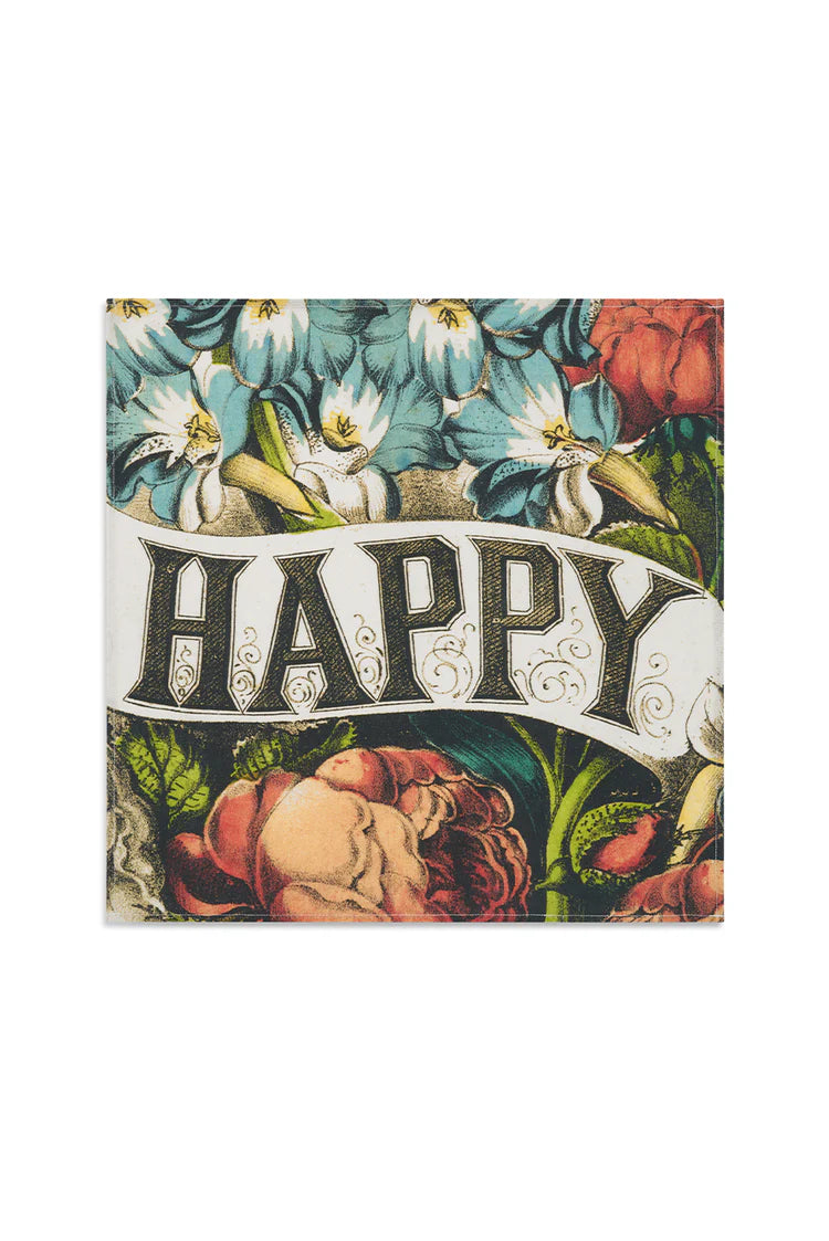 Summerill & Bishop x John Derian 'Happy' Linen Napkin