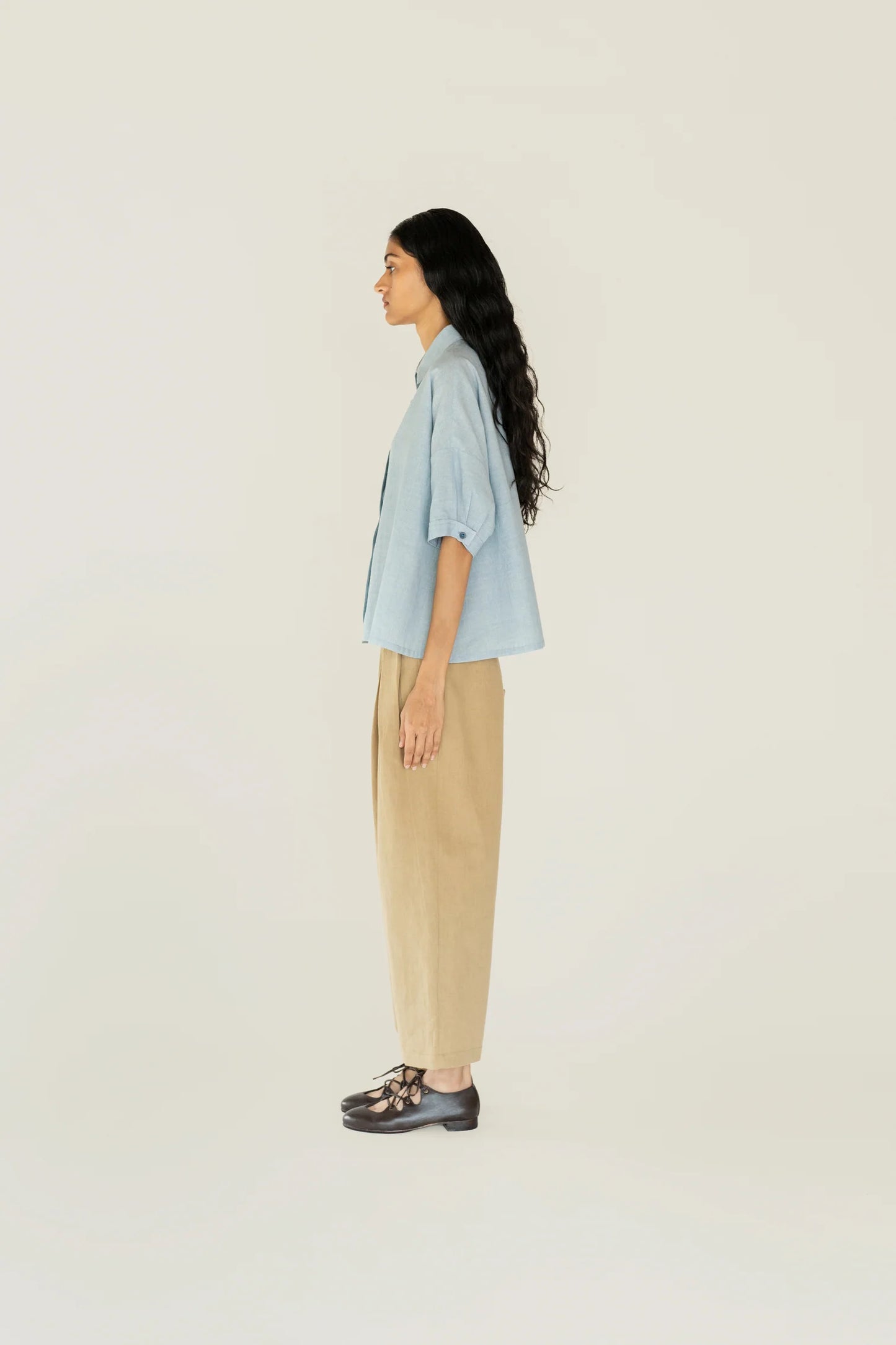 Runaway Bicycle Pale Blue Short Sleeve Shirt