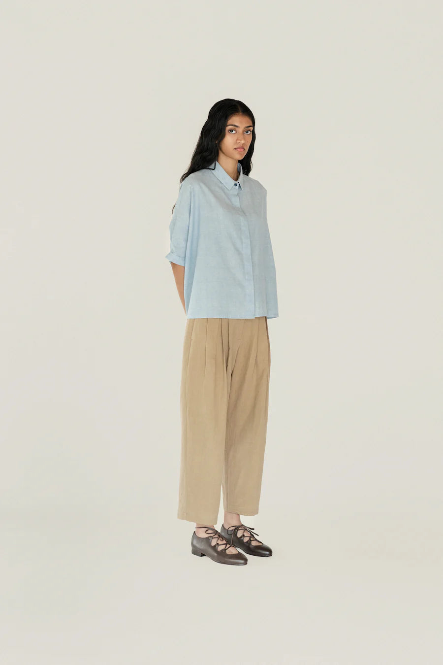 Runaway Bicycle Pale Blue Short Sleeve Shirt