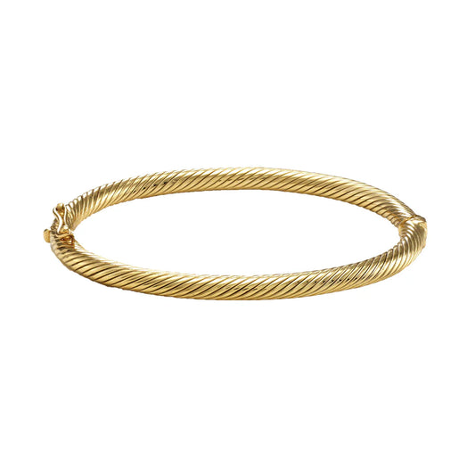Fine French Gold Cuff - 'Twisted Rush'