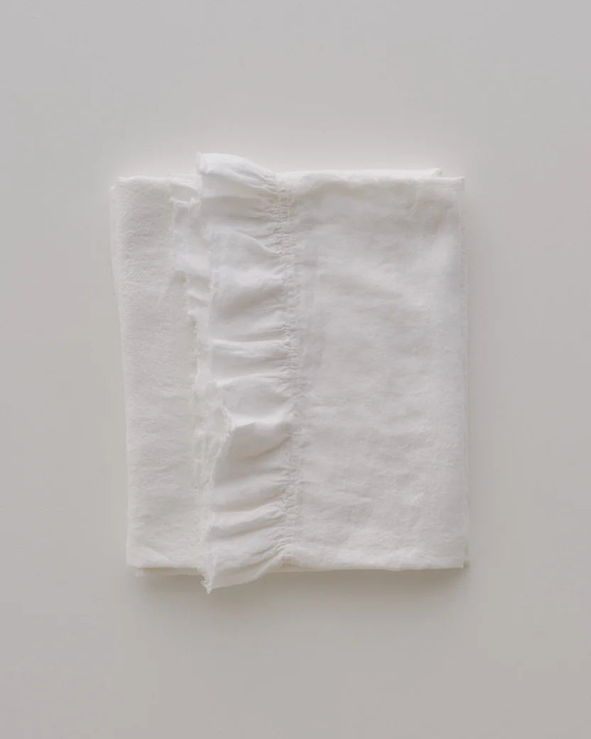 Hale Mercantile 'Kristine' Frill Edge Linen Flat Sheet