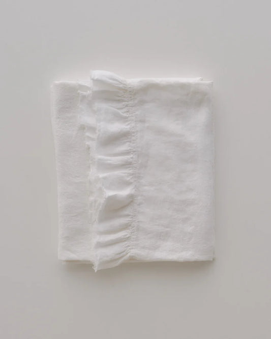 Hale Mercantile 'Kristine' Frill Edge Linen Flat Sheet