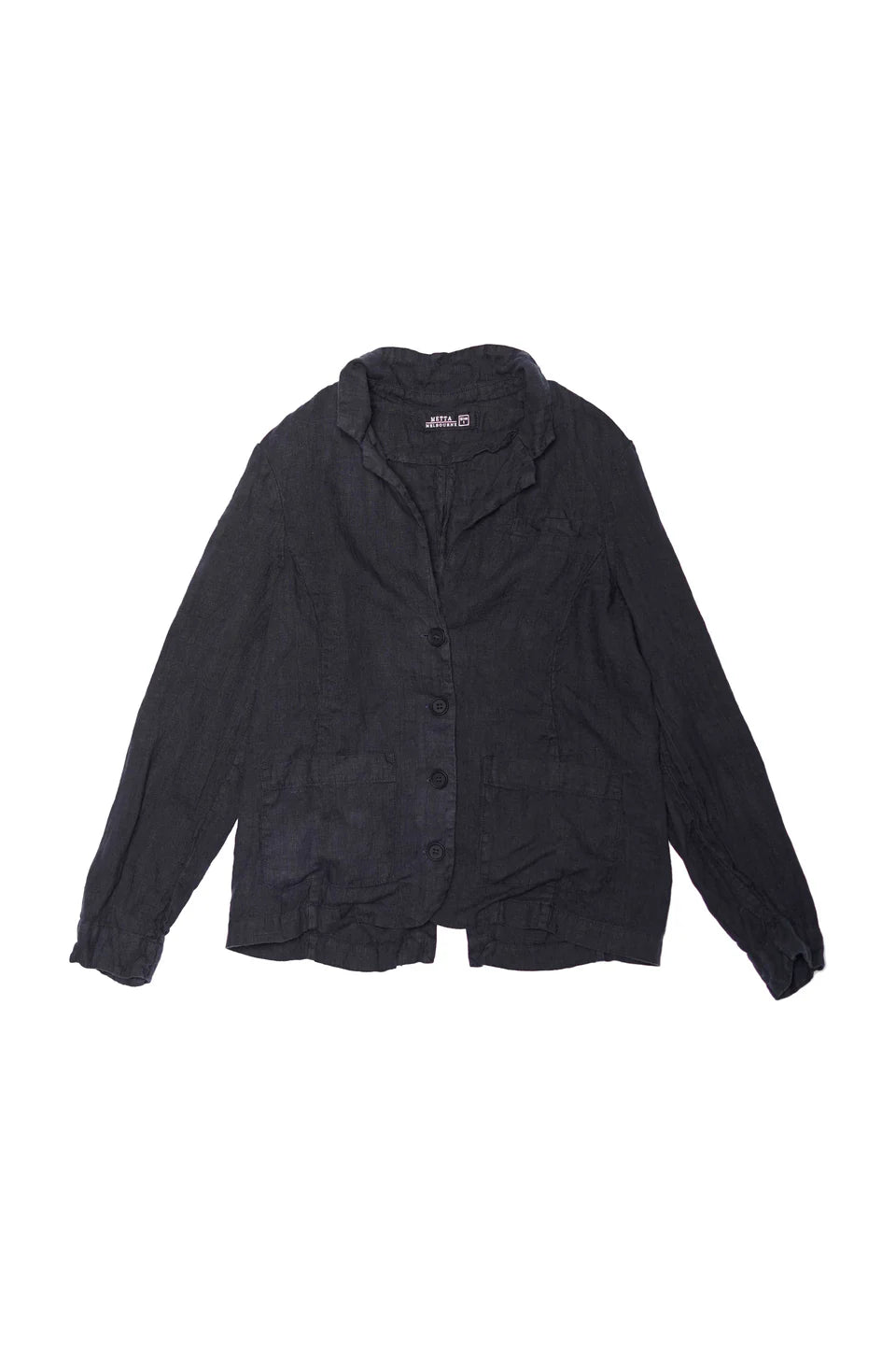 Metta Lila Linen Blazer - Black