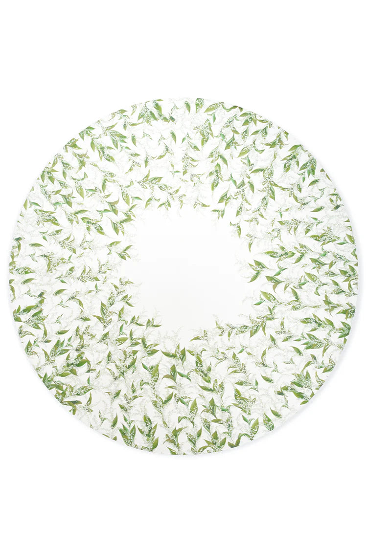 Summerill & Bishop 'Lily Of The Valley' Round Linen Tablecloth