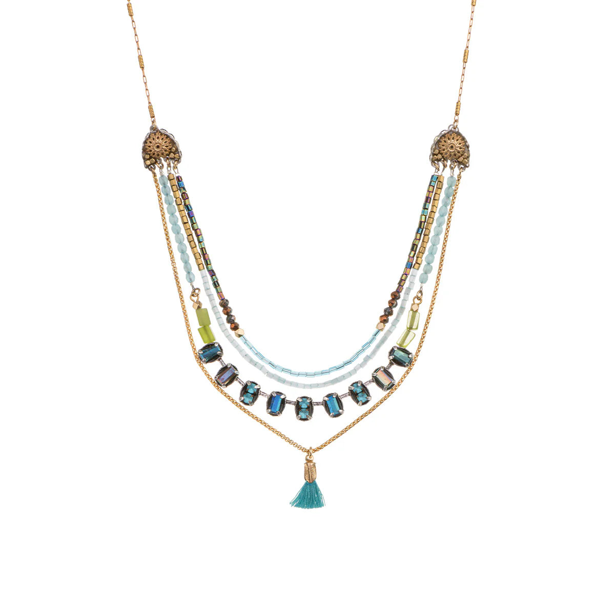 Ayala Bar Blue/Green Eria Beaded Necklace