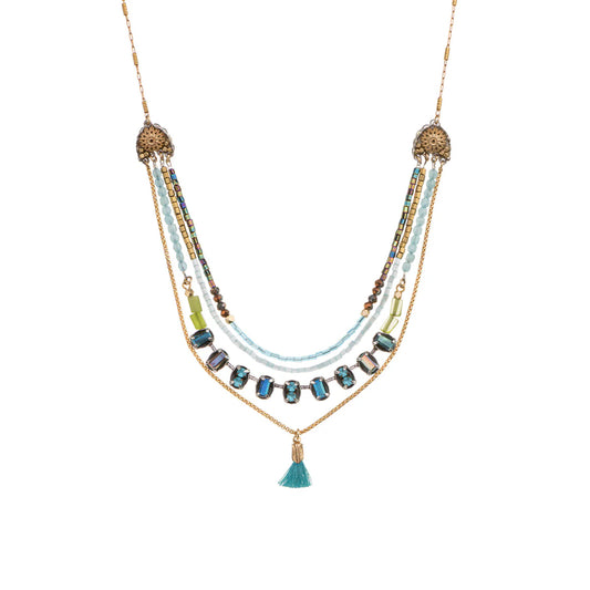 Ayala Bar Blue/Green Eria Beaded Necklace