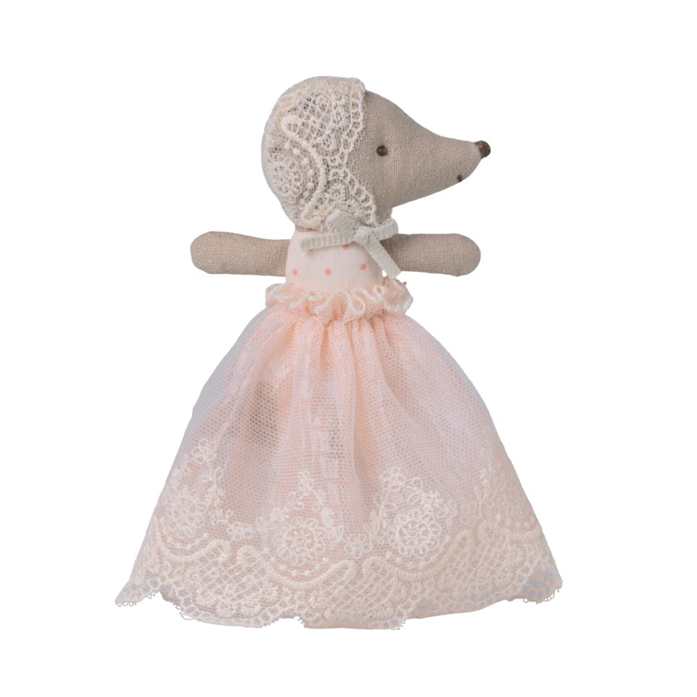 Maileg Baby Mouse In Gown - Powder