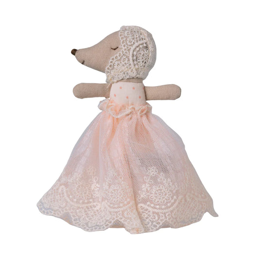 Maileg Baby Mouse In Gown - Powder