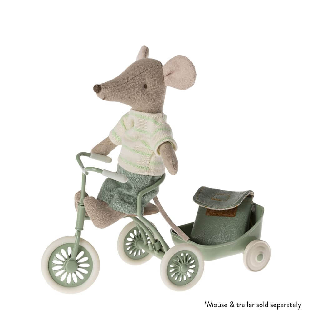 Maileg Abri a Tricycle, Mouse - Green