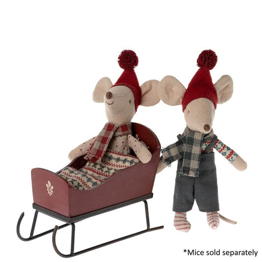 Maileg Sleigh, Mouse - Red