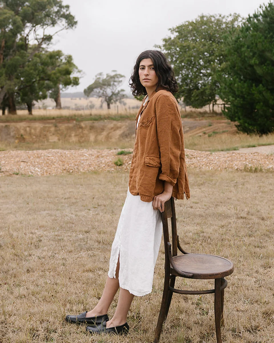Metta Dominique Line Blazer - Brick