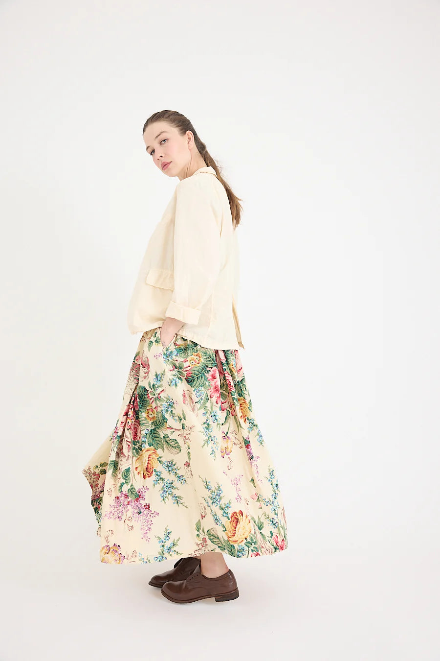 Metta Ulla Skirt - Cotton Poplin - Bouquet