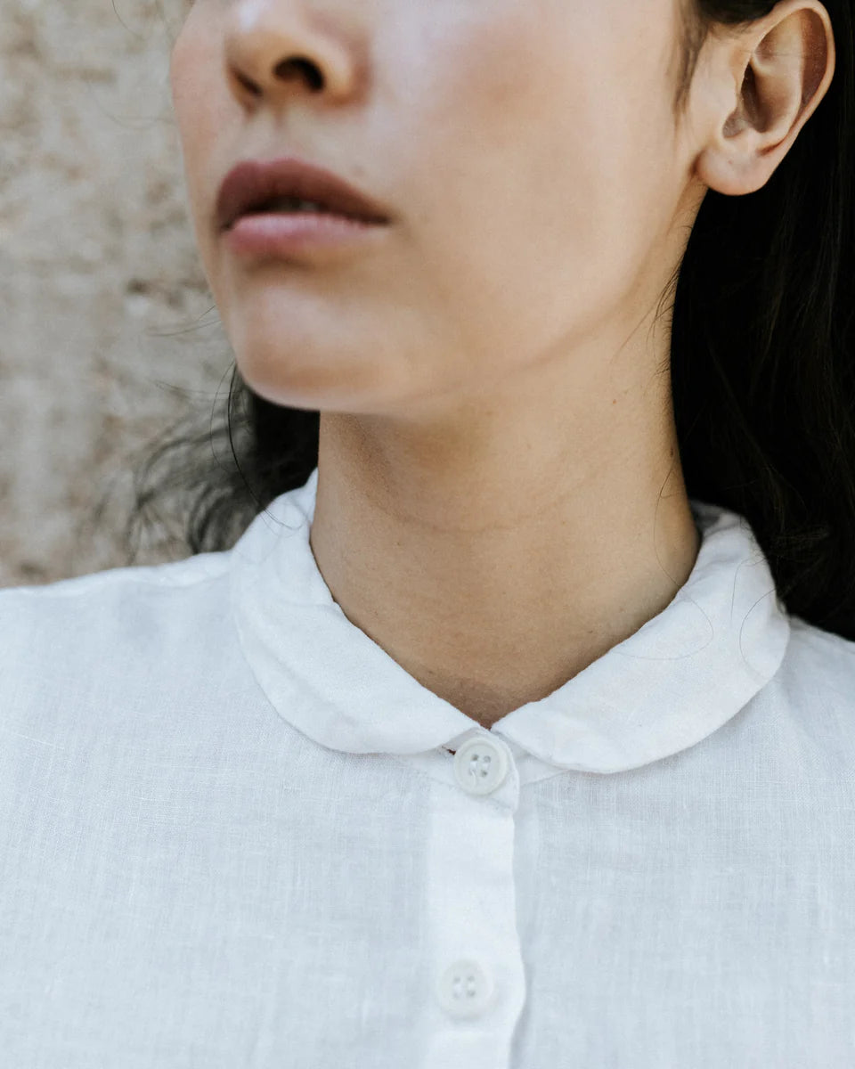 Metta Rae Lightweight Linen Shirt - White