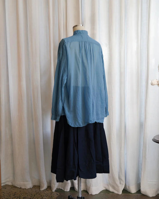 Metta Hill Shirt Cotton Voile - Washed Denim