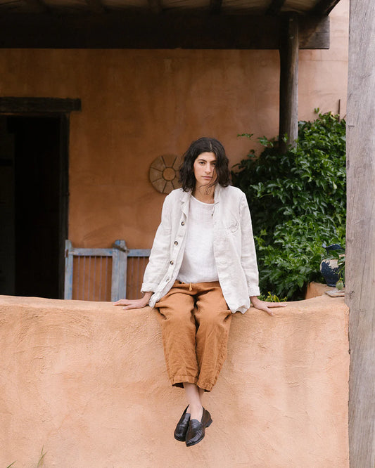 Metta Frankie Linen Pants - Brick
