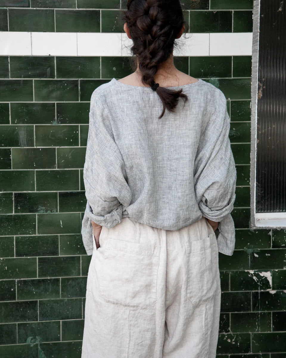 Metta Frankie Linen Pants - Natural Melange