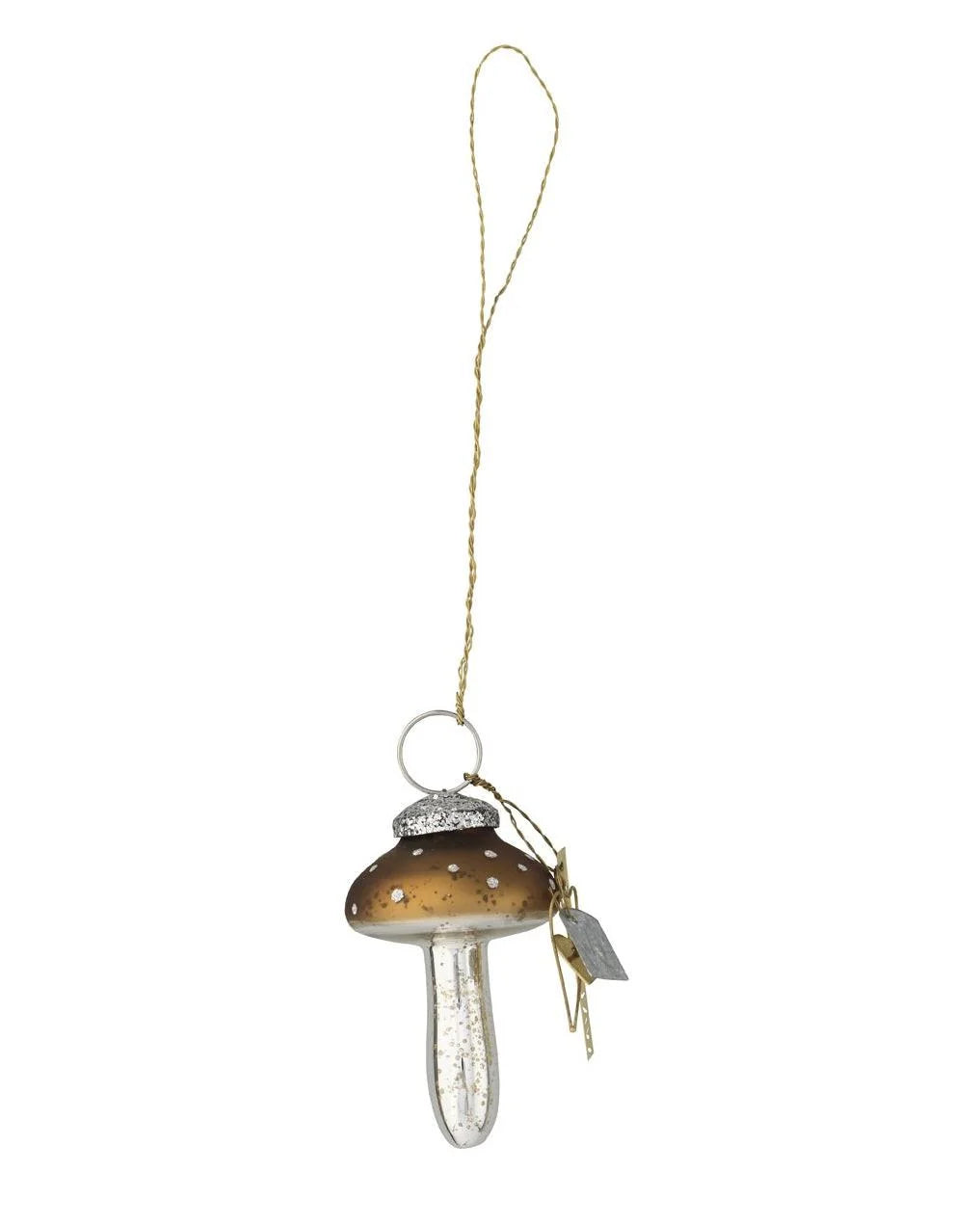 Walther & Co. Small Gold & Antique Sliver Glass Mushroom