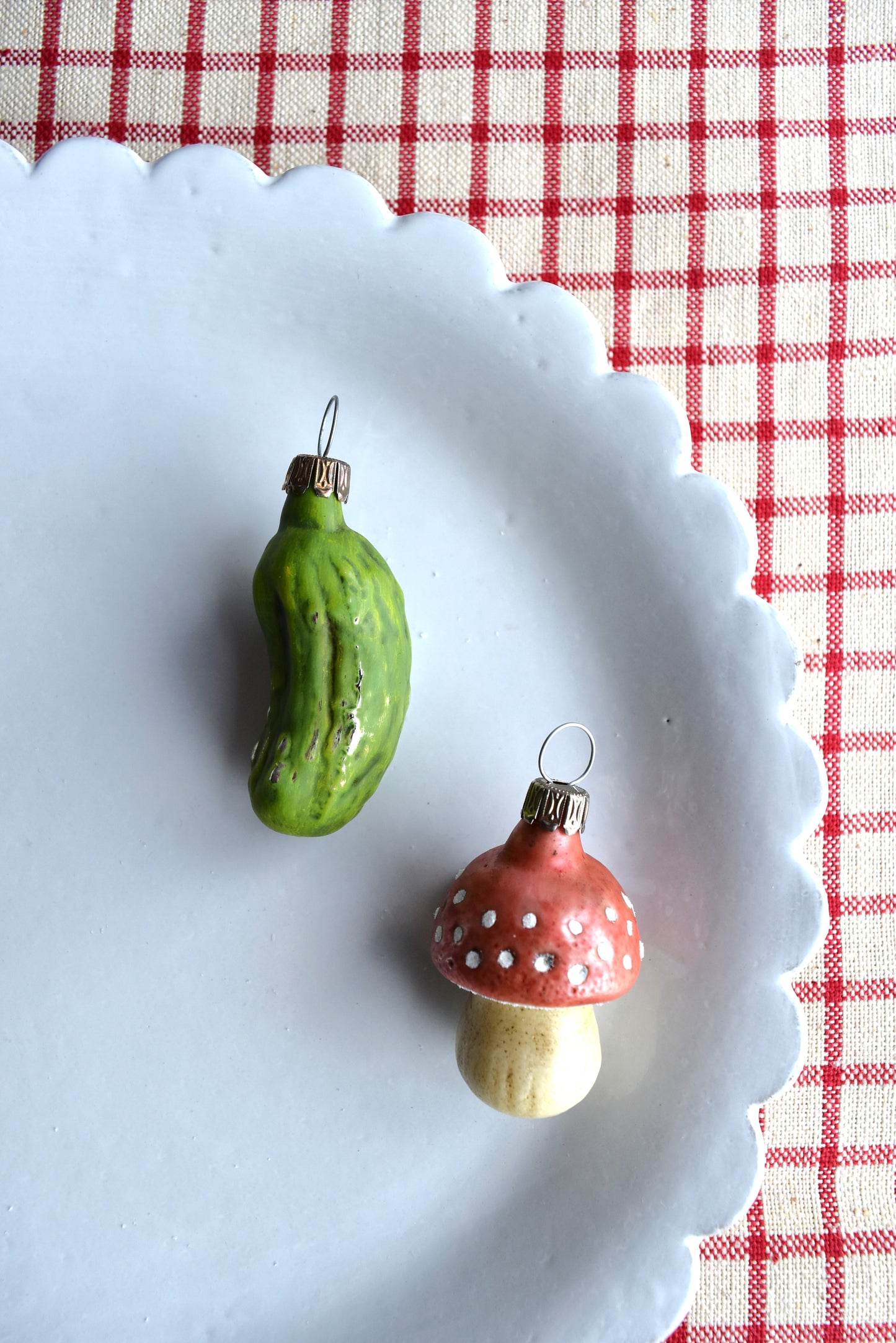 Mushroom & Pickle - Nostalgic German Christmas Ornaments - Set XIII