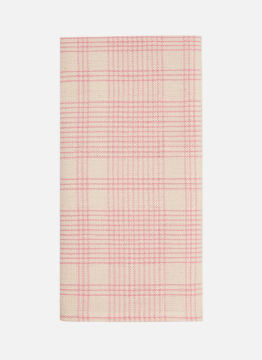 Heather Taylor Home 'Marianne Plaid - Peony' Linen Napkins Set of 4