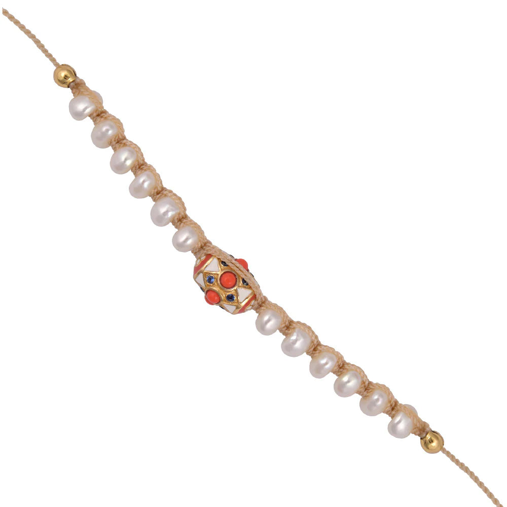 Dorothee Sausset Cord Bracelet With Pearls - 'Orishas S'