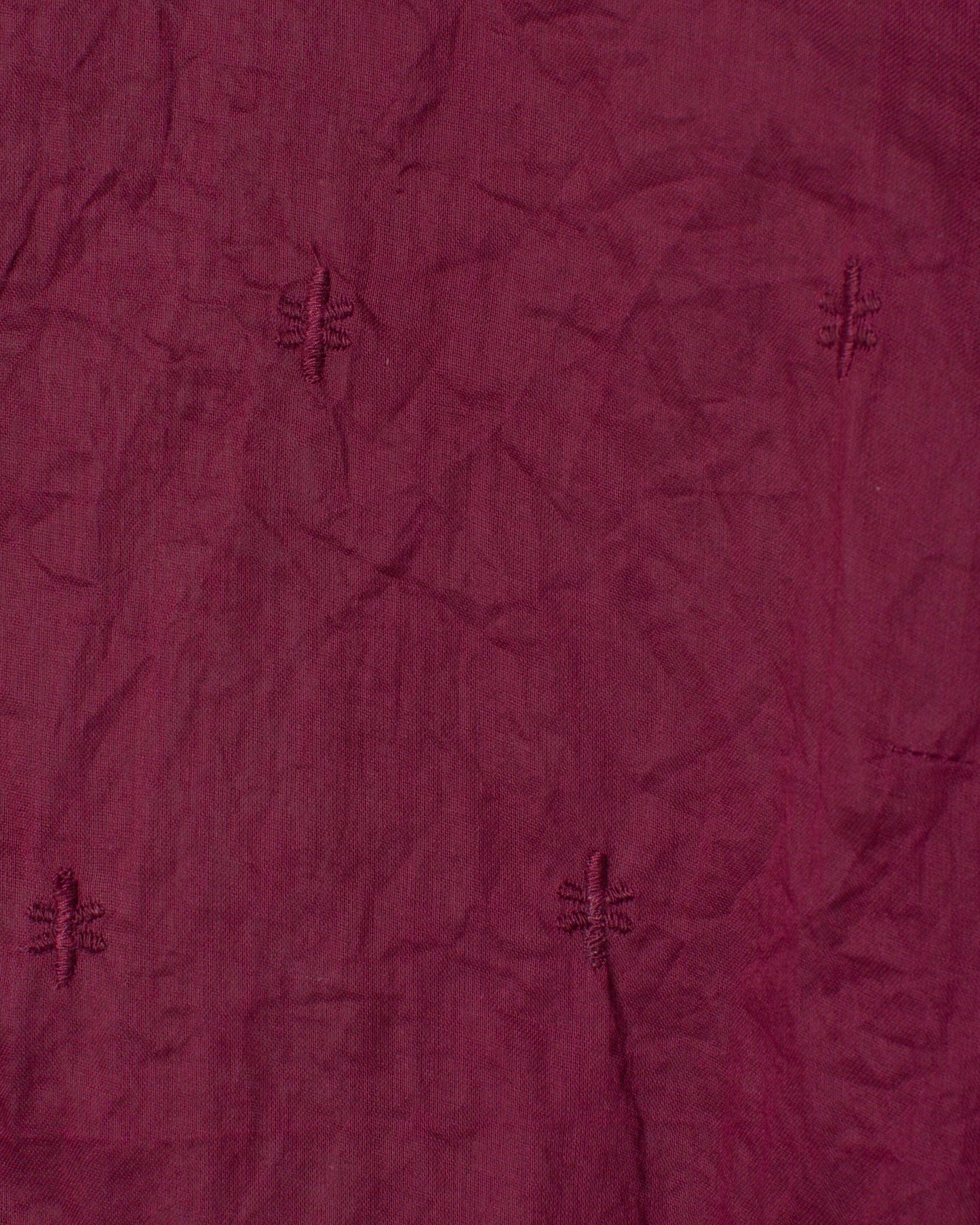 Ewa i Walla 'Parisa' Blouse With Lace Collar And Sleeves In Dark Plum