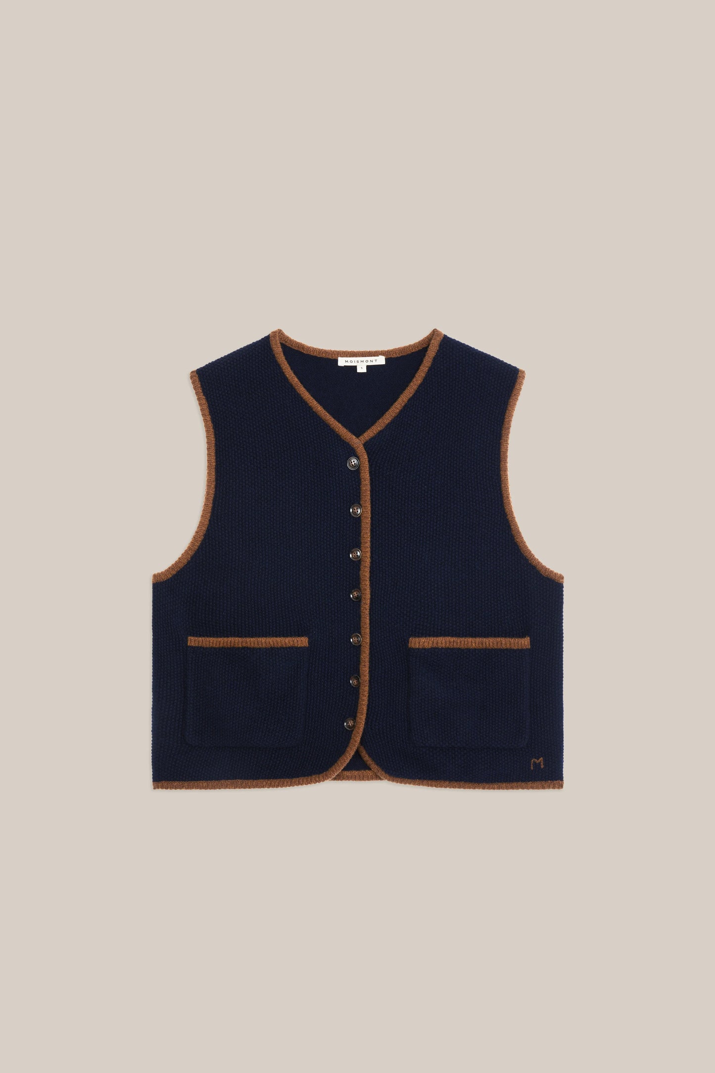 Moismont Merino Cardigan 'Angele' In Magic Blue