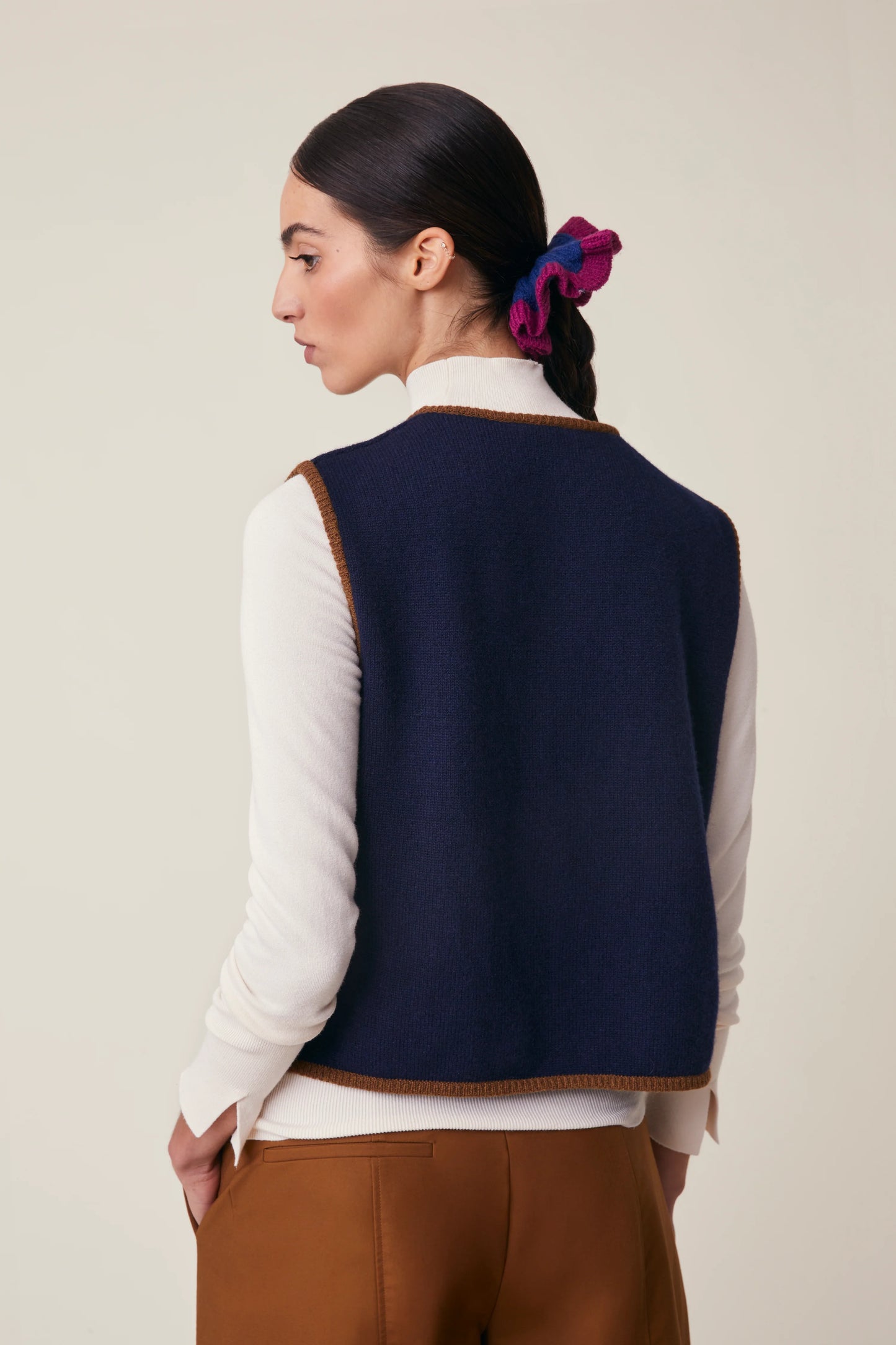 Moismont Merino Cardigan 'Angele' In Magic Blue