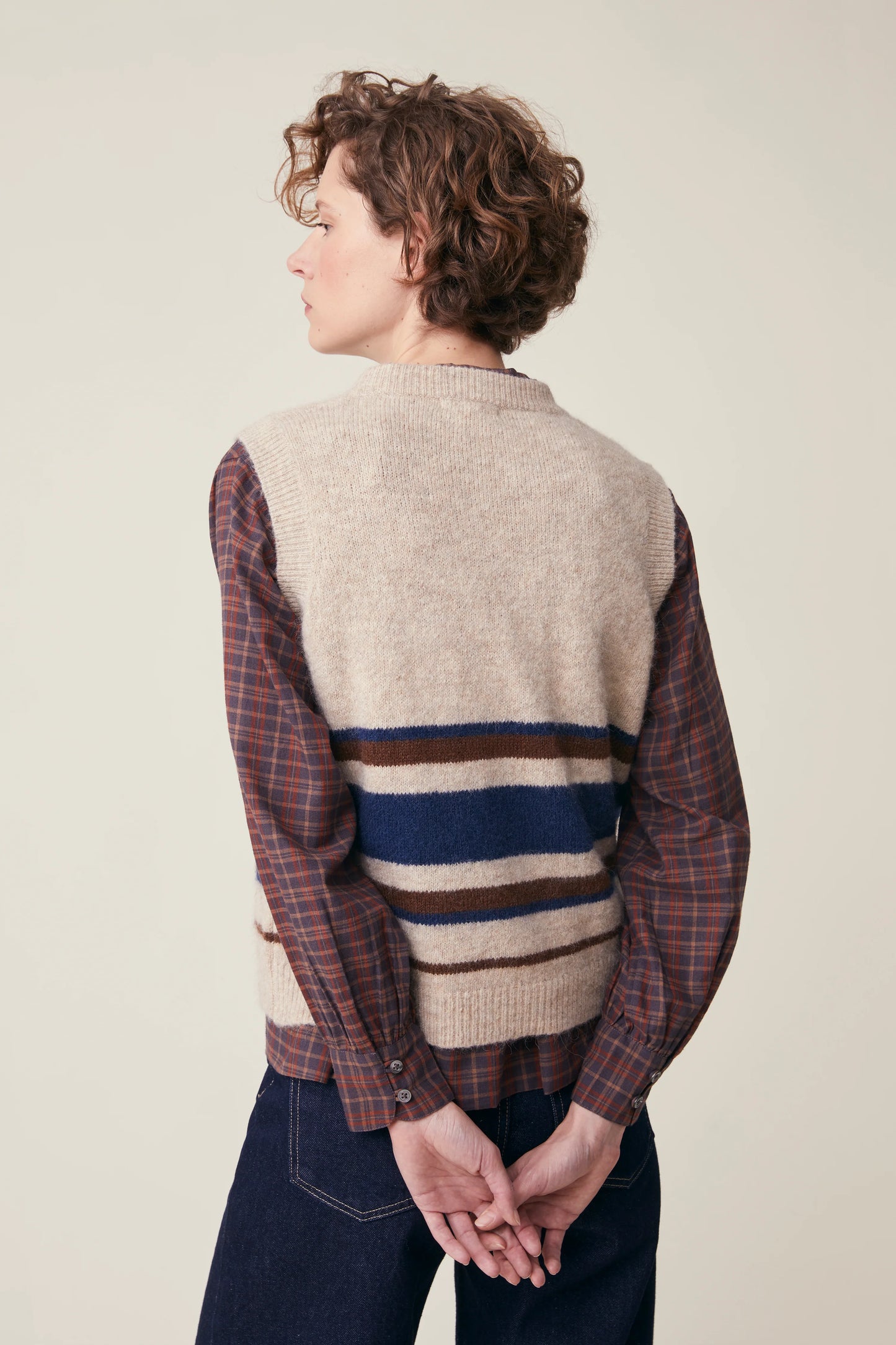 Moismont French Alpaca Vest 'Eddy' In Club Cord