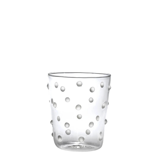 Party Glass Tumbler Set Of 6 - White Confetti