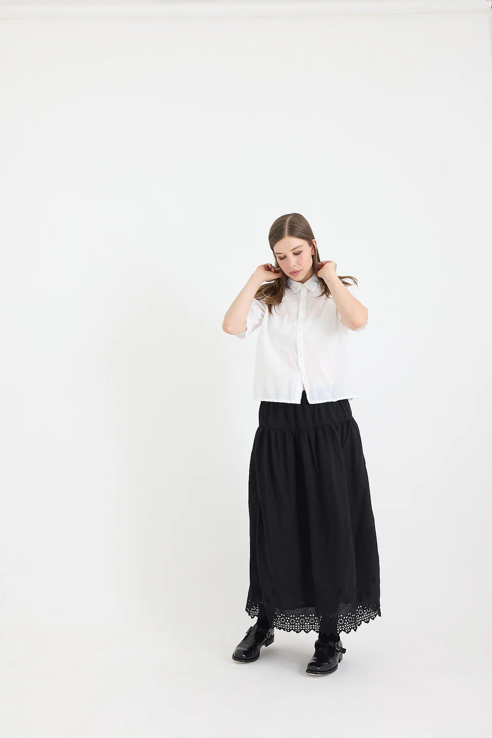 Metta Azalea Lace Skirt - Cotton - Black