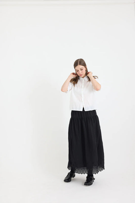 Metta Azalea Lace Skirt - Cotton - Black